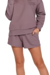 Bawełniane spodenki damskie Dn-nightwear SHO.4215 fioletowe
