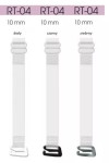 Ramiączka damskie silikonowe Julimex RT04 10mm transparentne metal srebrny