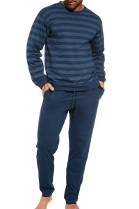 Bawełniana piżama męska Cornette 117/235 loose 11 granatowa