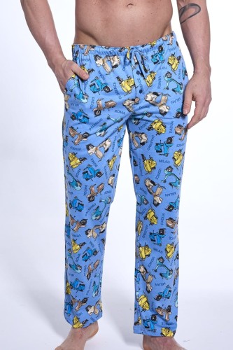 długie spodnie do piżamy w zabawne motywy