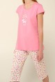 piżama damska z krótkim rękawem