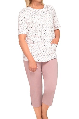 damska piżama spodnie 3/4 rozpinana do karmienia