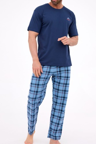 prosta męska piżama z krótkim rękawkiem