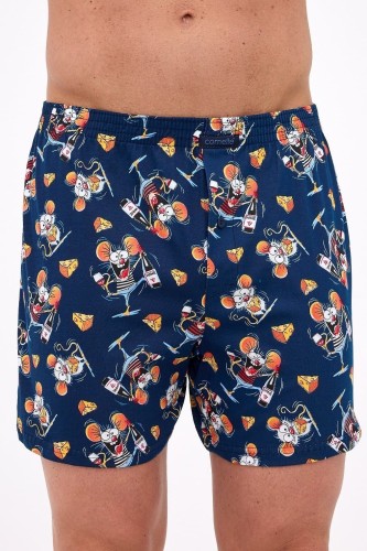 granatowe, luźne bokserki męskie