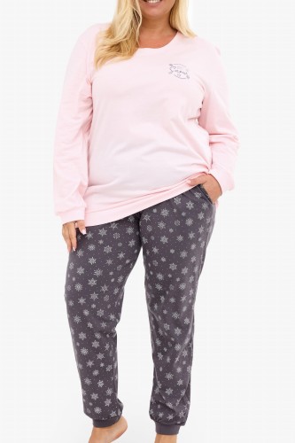 damska piżama świąteczna zimowa na prezent plus size