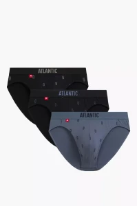 Slipy męskie sport Atlantic 3MP-210 CZA/DENJ/CZA  3-pak