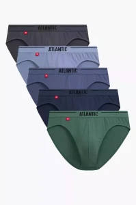 Slipy męskie sport Atlantic 5SMP-004 GRF/NIE/DEN/IND/ZIEC 5-pak 