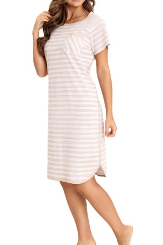 bawełniana damska koszula nocna w paski