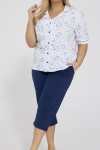 Rozpinana piżama damska z krótkim rękawem Cornette 347/347 "Yvonne" 3-5XL