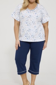 Piżama damska 7/8 Cornette 876/346 "Gianna" 3-5XL
