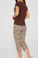Cornette piżama damska w panterkę, bawełniane spodnie 3/4