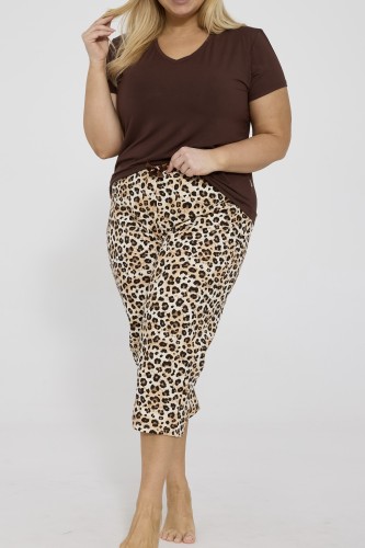 damska piżama w panterkę