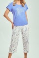 Piżama damska Taro, spodnie 3/4, krótki rękaw