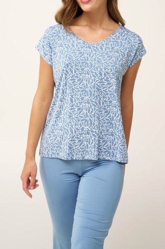 damska piżama z krótkim rękawem