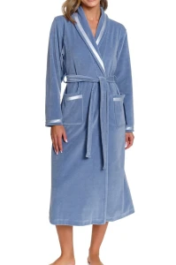 Szlafrok Damski bawełniany Doctor Nap SWA.1078 Sky Blue
