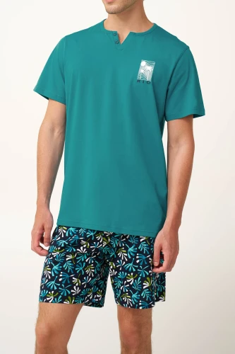 męska piżama z krótkim rękawem