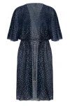 Kimono SELF wzór DP10P granatowe w kropki