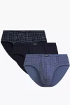Slipy męskie classic Atlantic 3MP-216 GRA/GRA/DEN 3-pak