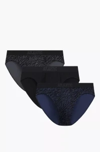 Slipy męskie sport Atlantic 3MP-221 GRF/CZA/IND 3-pak