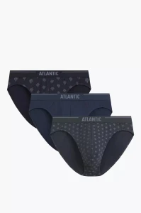 Slipy męskie sport Atlantic 3MP-222 GRA/INDZ/GRF 3-pak